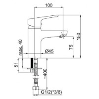 Смеситель для умывальника Rubineta Uno-18 (N80001) фото №2 — интернет-магазин Desire.md