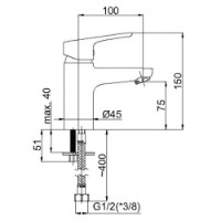 Baterie lavoar Rubineta Uno-18 WT (N80071) imaginea #2 — magazin online Desire.md