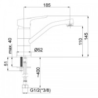 Смеситель для умывальника Rubineta Uno-19 (N90001) фото №3 — интернет-магазин Desire.md