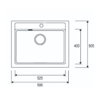 Chiuvetă de bucătărie Montebella 600 500 Coyote imaginea #3 — magazin online Desire.md