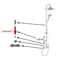 Set prelungire seturi duș Ferro ELP20-NP71 imaginea #2 — magazin online Desire.md