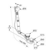 Sifon pentru cada Kludi Rotexa 2000 (2140605-00) imaginea #2 — magazin online Desire.md