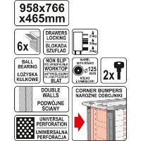 Cărucior de scule Yato YT-0902 imaginea #4 — magazin online Desire.md