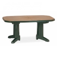 Садовый стол Papatya Laguna 100x165cm Wood/Green