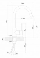 Смеситель для кухни Florentina Alfa 313.01H.1123.305 Gray фото №2 — интернет-магазин Desire.md