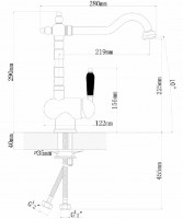 Смеситель для кухни Florentina Oda 313.08H.1113.201 Jasmin фото №2 — интернет-магазин Desire.md