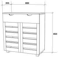 Rafturi pentru pantofi Fabrik Home Modul №11 Nuc de Piatră imaginea #4 — magazin online Desire.md