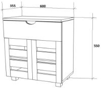 Обувница Fabrik Home Modul №12 Орех Каменный фото №3 — интернет-магазин Desire.md