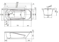Cadă de baie VentoSpa Serena 1600x700 imaginea #2 — magazin online Desire.md