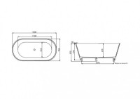 Cadă de baie Polimat Ida 150x75 (13574) imaginea #3 — magazin online Desire.md