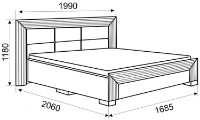 Кровать Ambianta Clasic 1.6m Sonoma inchis