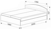 Кровать Ambianta Inter 1.6m Sonoma