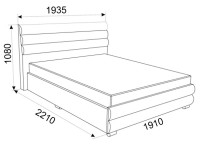 Кровать Ambianta Inter-3 1.8m Sonoma inchis