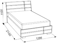Кровать Ambianta Amigo 1.2m Gray фото №4 — интернет-магазин Desire.md