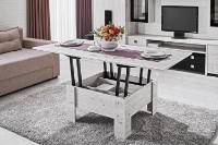 Журнальный столик Ambianta Transformer Alb Samoa фото №2 — интернет-магазин Desire.md