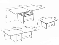Журнальный столик Ambianta Trio White Samoa фото №3 — интернет-магазин Desire.md