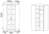 Шкаф Ambianta Inter-3 Corner Cremona фото №2 — интернет-магазин Desire.md