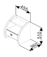 Прикроватная тумба Ambianta Cristal 455x360x510mm Cremona фото №3 — интернет-магазин Desire.md