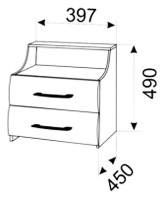 Прикроватная тумба Ambianta Inter-3 397x440x490mm Sonoma inchis фото №2 — интернет-магазин Desire.md