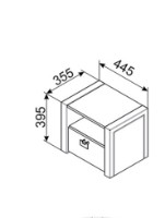 Noptieră Ambianta Rio 355x445x395mm Sonoma inchis imaginea #2 — magazin online Desire.md