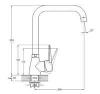 Смеситель для кухни Marrbaxx G007/Q4 Black фото №2 — интернет-магазин Desire.md