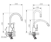 Baterie bucătărie Ferro Zumba BZA4P imaginea #3 — magazin online Desire.md