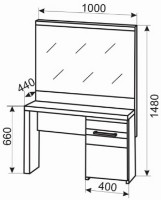 Măsuţă de toaletă Ambianta Fenix+Banquette Hacienda imaginea #2 — magazin online Desire.md