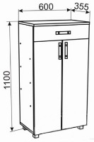 Обувница Ambianta Bruno 1100x600x355mm Grafit фото №3 — интернет-магазин Desire.md