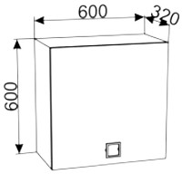 Навесная полка Ambianta Amigo 600x600mm Gray фото №2 — интернет-магазин Desire.md