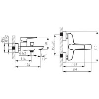 Baterie pentru cadă Ferro Adore BDR1BLC  imaginea #2 — magazin online Desire.md