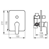 Baterie de duș Ferro Adore Black BDR7PBLC   imaginea #2 — magazin online Desire.md