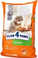Hrană uscată pentru pisici Club 4 Paws Adult Cats Chicken 14kg