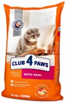 Hrană uscată pentru pisici Club 4 Paws Adult Cats Veal 14kg