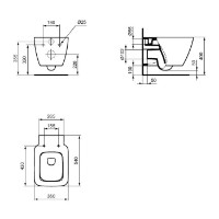 Унитаз Ideal Standard Strada II Aquablade T359601 фото №3 — интернет-магазин Desire.md