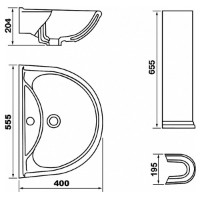 Lavoar Оскольская керамика Prestige 55 alb imaginea #2 — magazin online Desire.md