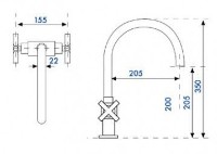 Смеситель для кухни Sobime FET43 (91031300) фото №2 — интернет-магазин Desire.md