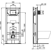 Инсталляция для подвесного унитаза Ideal Standard Prosys Frame R020467 фото №3 — интернет-магазин Desire.md