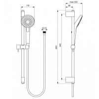 Душевой набор Ideal Standard Idealrain Evo Round L3 D110 H600 (B2233AA)