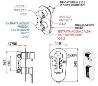 Смеситель для душа Remer Class Line L92 фото №2 — интернет-магазин Desire.md