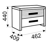 Прикроватная тумба Ambianta Clasic 409x462x440mm Cremona фото №2 — интернет-магазин Desire.md