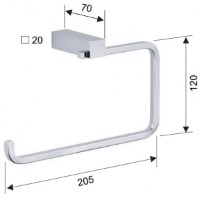 Держатель для полотенец Remer SQ 44    фото №2 — интернет-магазин Desire.md