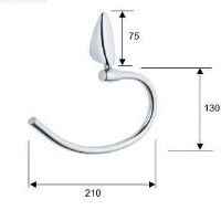 Держатель для полотенец Remer ZP 44  фото №2 — интернет-магазин Desire.md