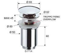 Ventil pentru lavoare Remer 905CC114 imaginea #2 — magazin online Desire.md