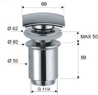 Ventil pentru lavoare Remer 905SCC114 imaginea #2 — magazin online Desire.md