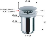 Донный клапан Remer 907114 фото №2 — интернет-магазин Desire.md