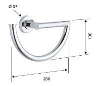 Держатель для полотенец Remer AR 44 фото №2 — интернет-магазин Desire.md
