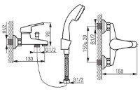 Baterie pentru cadă Ferro Smile BSM11 imaginea #2 — magazin online Desire.md