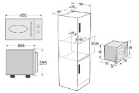 Cuptor cu microunde incorporabil Fabiano FBMR 46 Ivory imaginea #2 — magazin online Desire.md
