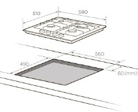 Газовая панель Midea MG696VGW фото №2 — интернет-магазин Desire.md