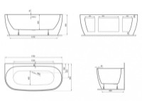 Cadă de baie Polimat Risa 170x80 (15493) imaginea #3 — magazin online Desire.md